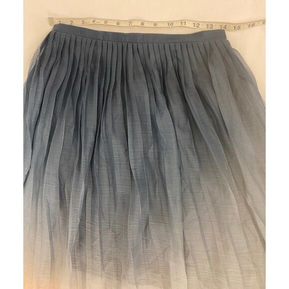 Cynthia Rowley Sheer Ombre Brush Skirt Gypsy Boho Blue Burnt Orange - Size Small - Picture 4 of 12